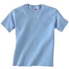 Solid T-Shirt  - 100% Cotton (CaronliaBlue)